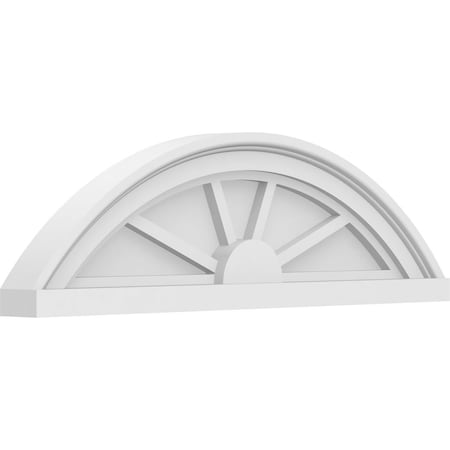 Ekena Millwork Segment Arch 4 Spoke Architectural Grade PVC Pediment, 24"W x 7"H x 2"P PEDPS024X070SEG04